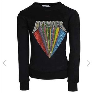 Lola and the boys: beaded dreamer patch sweatshirt